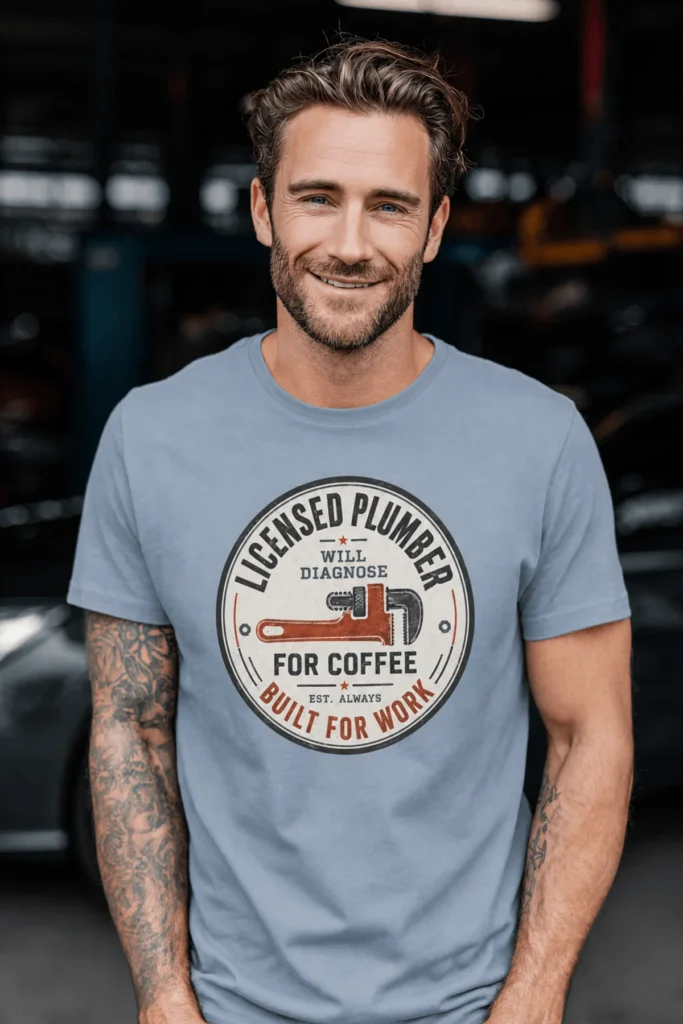 Licensed Plumber Will Diagnose For Coffee, Plumber Shirt, Gift for Plumber