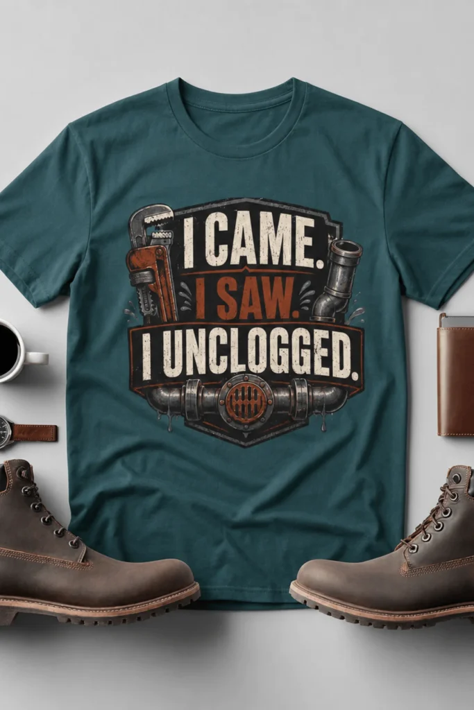 I Came. I Saw. I Unclogged. Plumber T-Shirt
