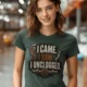 blue-spruce-model-2 I Came. I Saw. I Unclogged. Plumber T-Shirt
