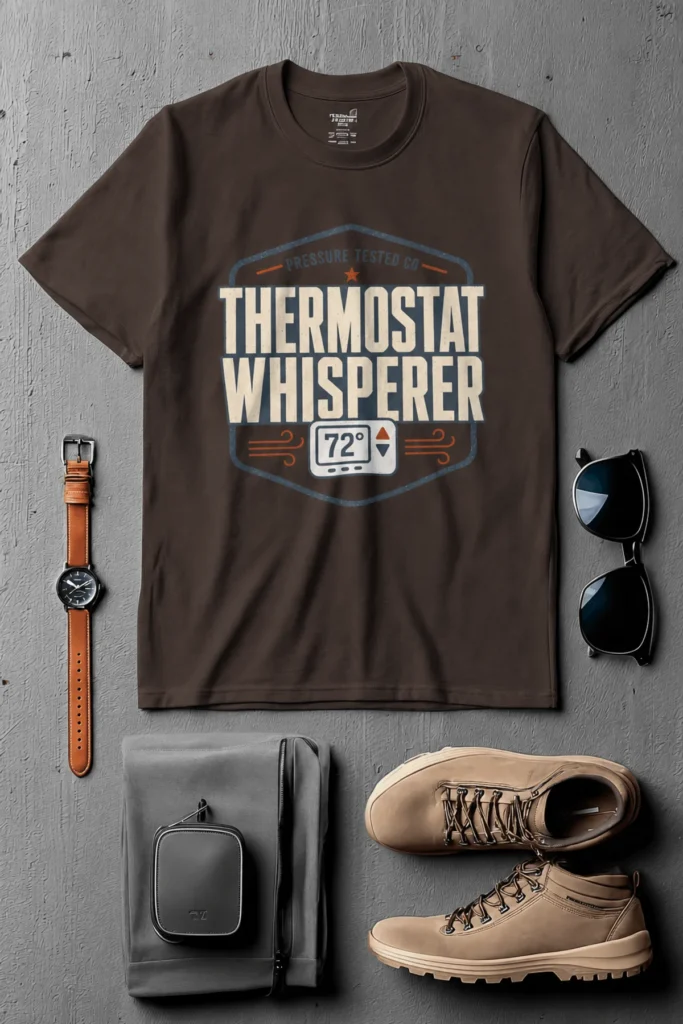 Thermostat Whisperer T‑Shirt — Funny HVAC Technician Tee (72 Design)