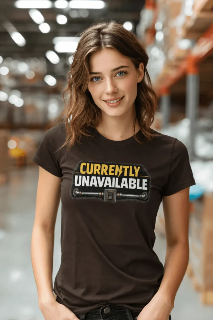 Electrician T-Shirt — "Currently Unavailable" Funny Vintage Tradesman Tee