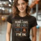 HVAC Technician T‑Shirt — "If It Blows, Leaks, Freezes or Burns I'm In" Retro Tradesmen Tee — brown — Model HVAC Technician T‑Shirt — "If It Blows, Leaks, Freezes or Burns I'm In" Retro Tradesmen Tee — brown t-shirt, model photo | Pressure Tested Co
