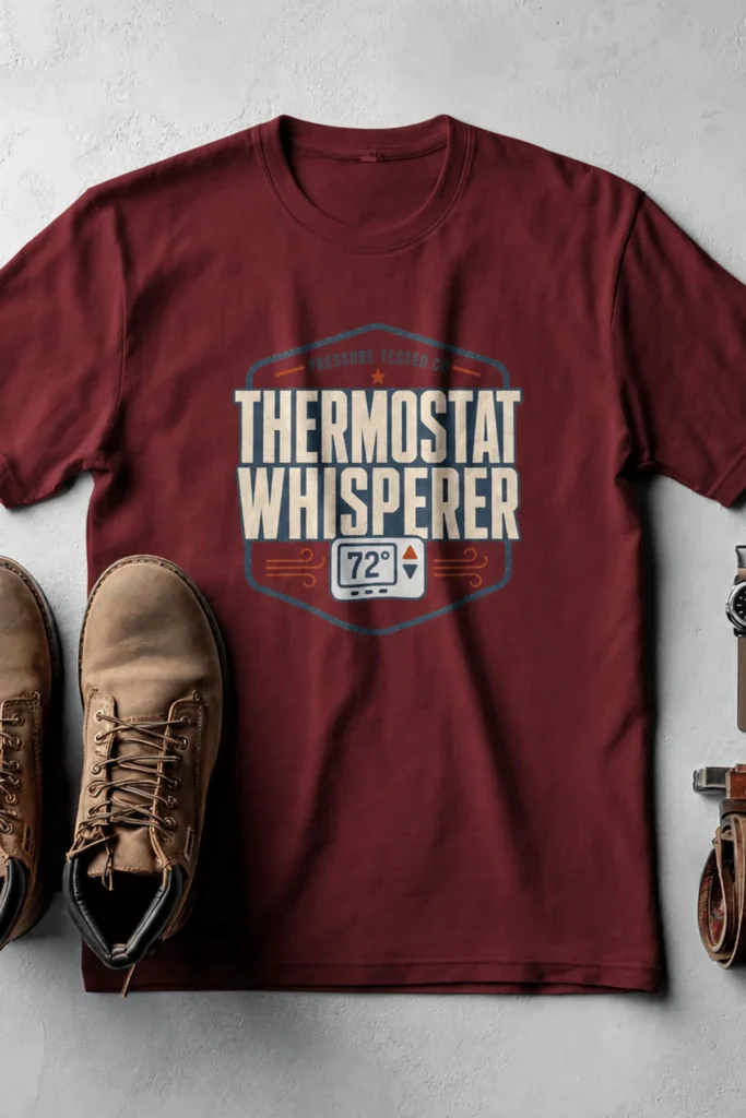 Thermostat Whisperer T‑Shirt — Funny HVAC Technician Tee (72 Design)
