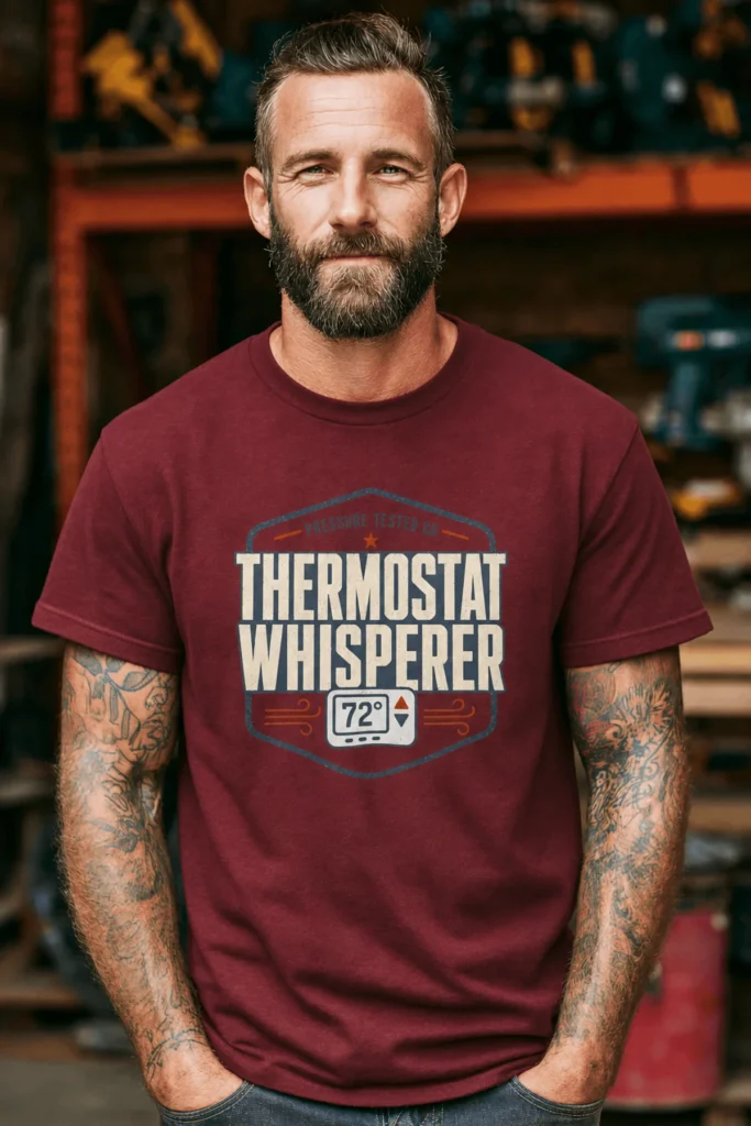 Thermostat Whisperer T‑Shirt — Funny HVAC Technician Tee (72 Design)