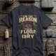 Plumber T‑Shirt – "I'm the Reason Your Floor Is Dry" Vintage Plumbing Tee — dark-grey — Flat-lay Plumber T‑Shirt – "I'm the Reason Your Floor Is Dry" Vintage Plumbing Tee — dark-grey t-shirt, flat-lay product photo | Pressure Tested Co