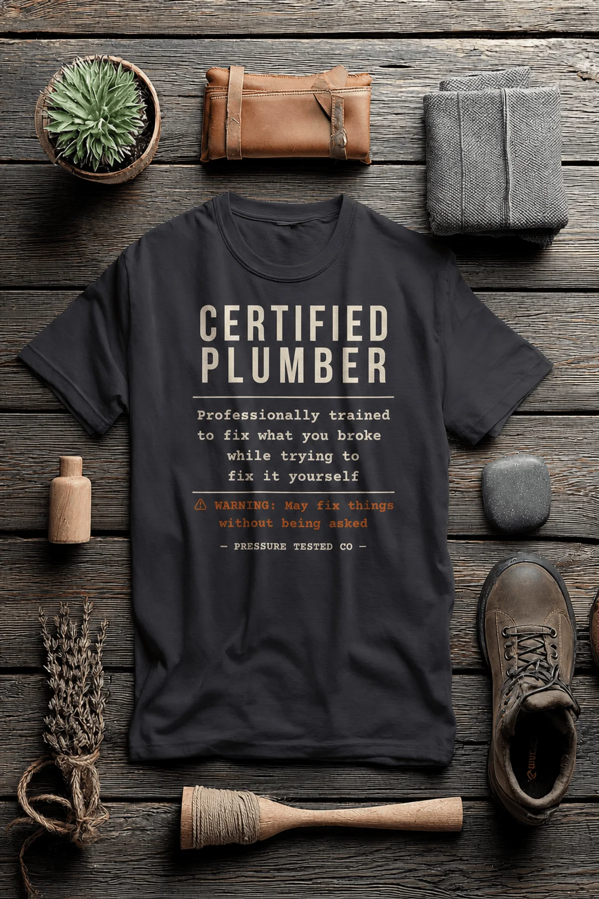 dark-grey-flatlay Certified Plumber