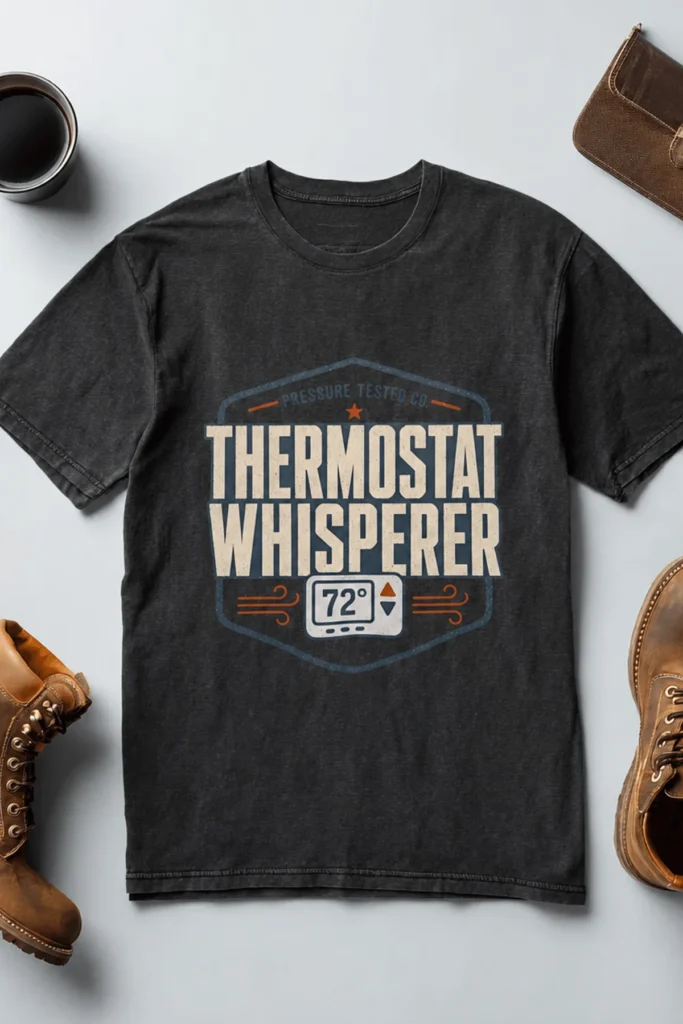 Thermostat Whisperer T‑Shirt — Funny HVAC Technician Tee (72 Design)