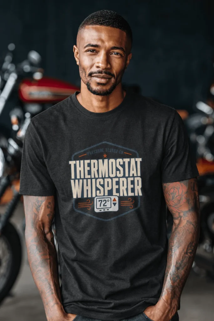 Thermostat Whisperer T‑Shirt — Funny HVAC Technician Tee (72 Design)