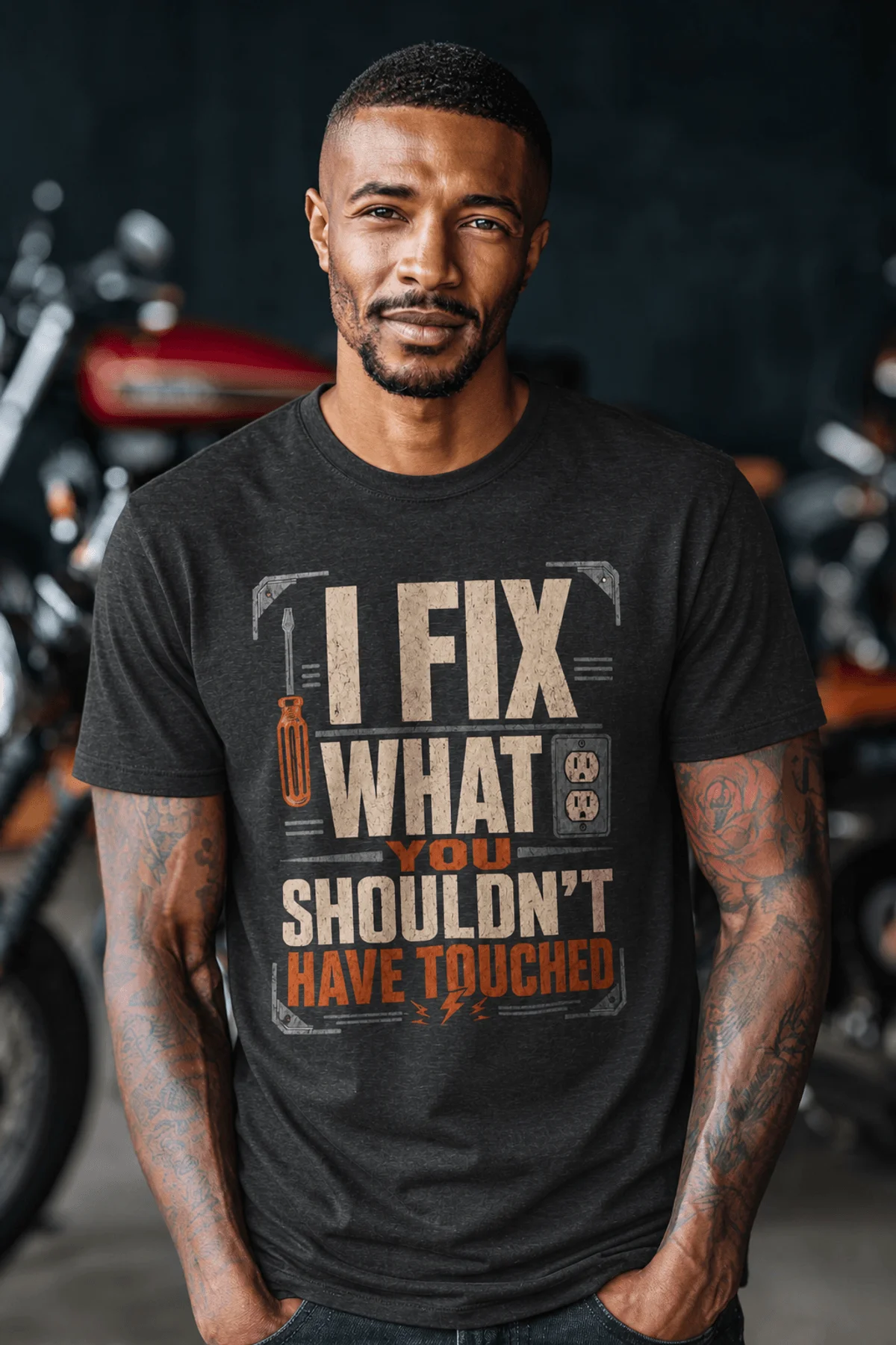 dark-grey-heather-model-8 I Fix Things You Shouldn't Have Touched