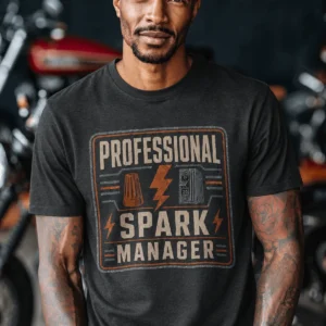 Professional Spark Manager T-Shirt – Electrician Gift Tee