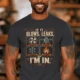 HVAC Technician T‑Shirt — "If It Blows, Leaks, Freezes or Burns I'm In" Retro Tradesmen Tee — dark-grey — Model HVAC Technician T‑Shirt — "If It Blows, Leaks, Freezes or Burns I'm In" Retro Tradesmen Tee — dark-grey t-shirt, model photo | Pressure Tested Co