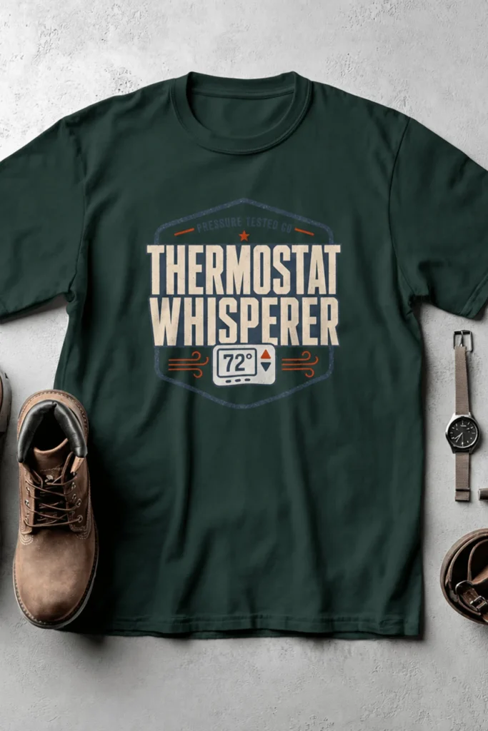 Thermostat Whisperer T‑Shirt — Funny HVAC Technician Tee (72 Design)