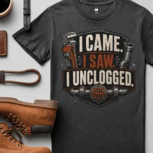 I Came. I Saw. I Unclogged. Plumber T-Shirt