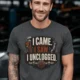 graphite-model I Came. I Saw. I Unclogged. Plumber T-Shirt