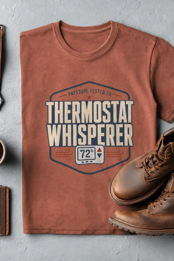 Thermostat Whisperer T‑Shirt — Funny HVAC Technician Tee (72 Design)