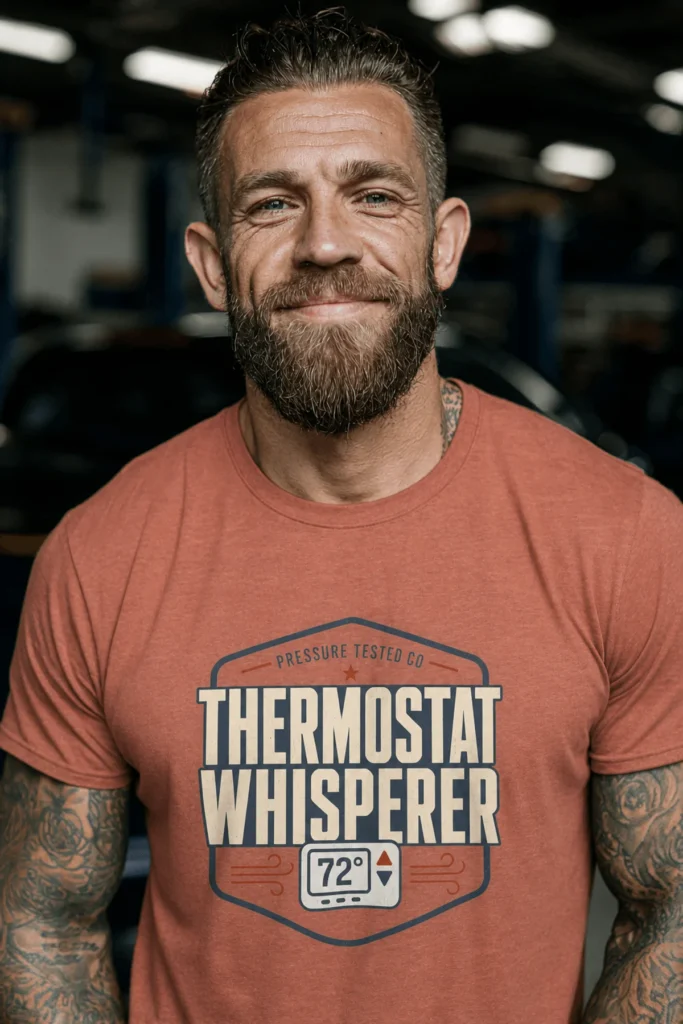 Thermostat Whisperer T‑Shirt — Funny HVAC Technician Tee (72 Design)
