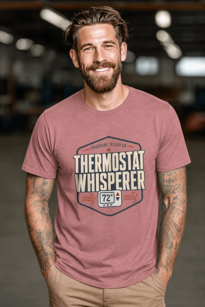 Thermostat Whisperer T‑Shirt — Funny HVAC Technician Tee (72 Design)