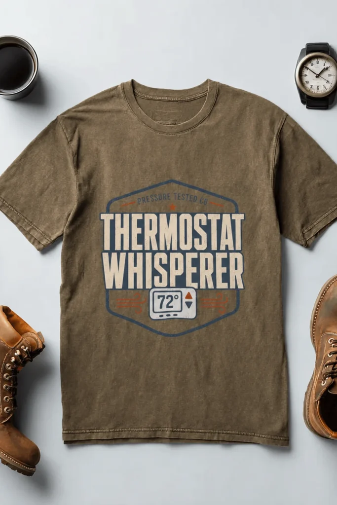 Thermostat Whisperer T‑Shirt — Funny HVAC Technician Tee (72 Design)