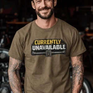 Electrician T-Shirt — "Currently Unavailable" Funny Vintage Tradesman Tee - Image 18