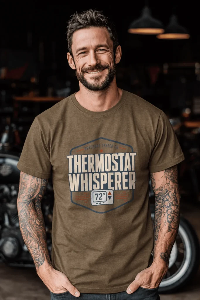 Thermostat Whisperer T‑Shirt — Funny HVAC Technician Tee (72 Design)
