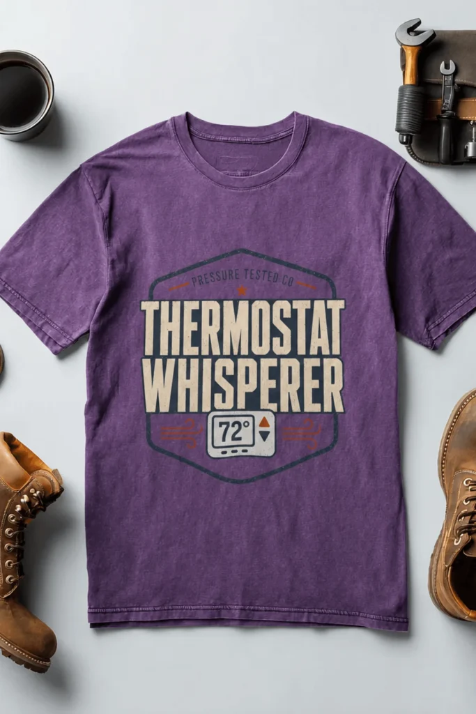Thermostat Whisperer T‑Shirt — Funny HVAC Technician Tee (72 Design)