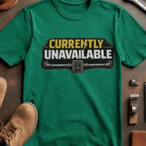 Electrician T-Shirt — "Currently Unavailable" Funny Vintage Tradesman Tee - Image 23