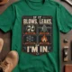 HVAC Technician T‑Shirt — "If It Blows, Leaks, Freezes or Burns I'm In" Retro Tradesmen Tee — kelly — Flat-lay HVAC Technician T‑Shirt — "If It Blows, Leaks, Freezes or Burns I'm In" Retro Tradesmen Tee — kelly t-shirt, flat-lay product photo | Pressure Tested Co