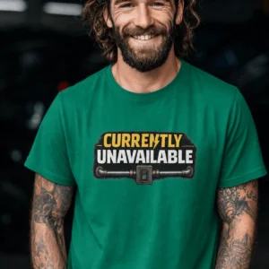 Electrician T-Shirt — "Currently Unavailable" Funny Vintage Tradesman Tee - Image 22
