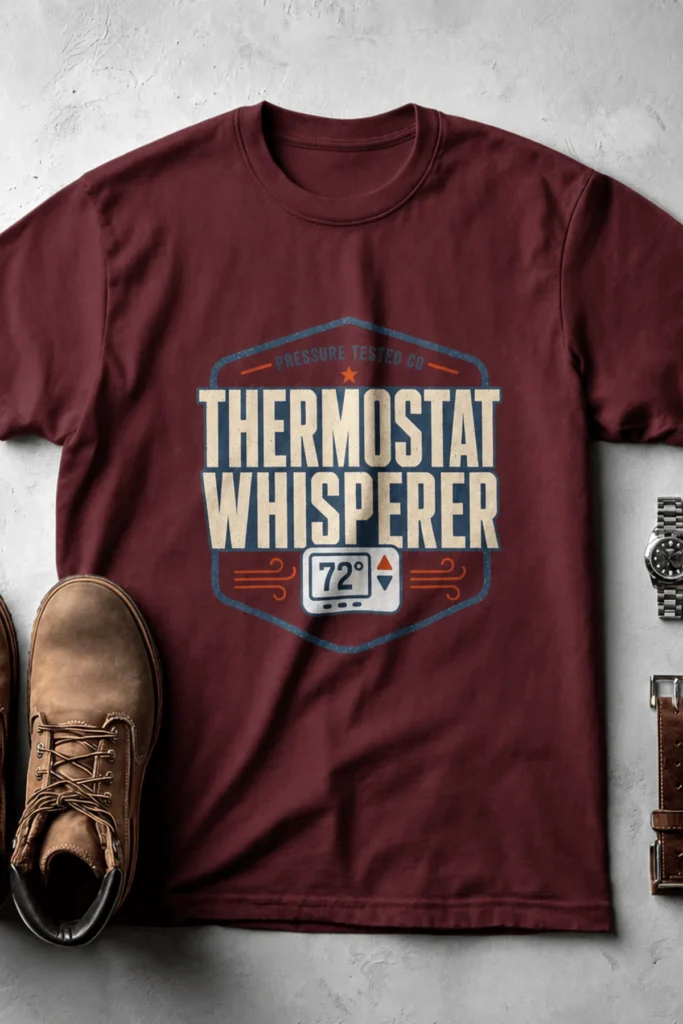 Thermostat Whisperer T‑Shirt — Funny HVAC Technician Tee (72 Design)
