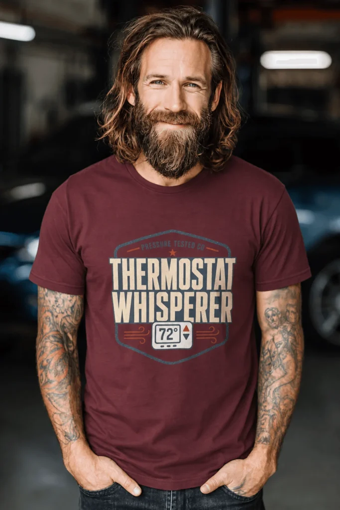 Thermostat Whisperer T‑Shirt — Funny HVAC Technician Tee (72 Design)