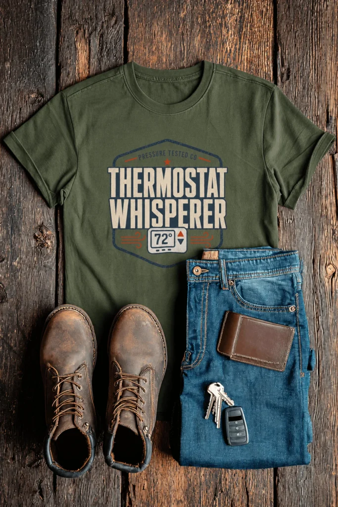 Thermostat Whisperer T‑Shirt — Funny HVAC Technician Tee (72 Design)