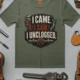 moss-flatlay-2 I Came. I Saw. I Unclogged. Plumber T-Shirt