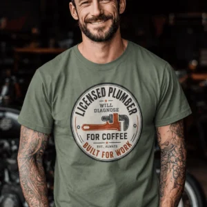Licensed Plumber Will Diagnose For Coffee, Plumber Shirt, Gift for Plumber - Image 8