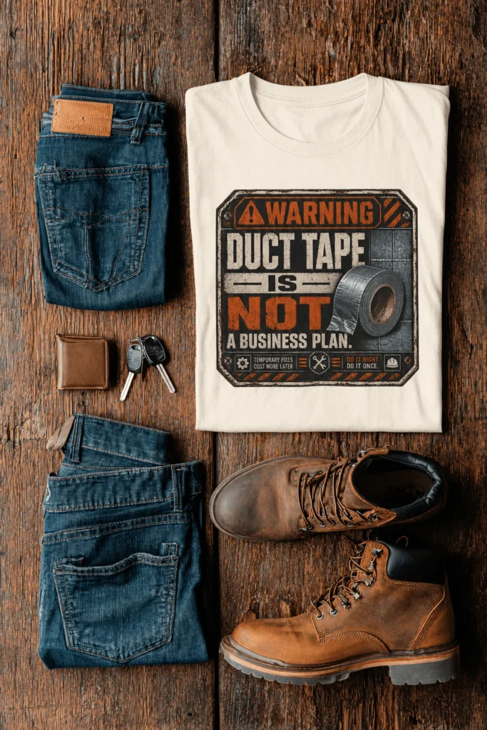 Warning. Duct Tape Is Not A Business Plan.