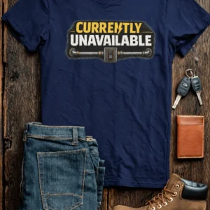 Electrician T-Shirt — "Currently Unavailable" Funny Vintage Tradesman Tee - Image 25