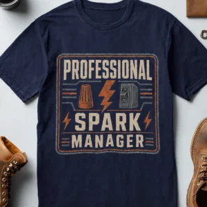 Professional Spark Manager T-Shirt – Electrician Gift Tee - Image 6