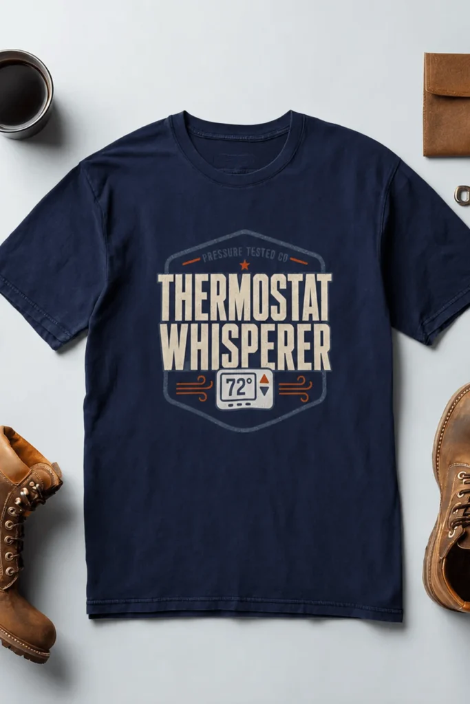 Thermostat Whisperer T‑Shirt — Funny HVAC Technician Tee (72 Design)