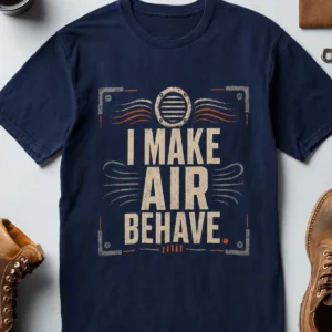 I Make Air Behave T-Shirt — HVAC Technician Vintage Tee, Heating, Cooling, funny trade shirt - Image 10