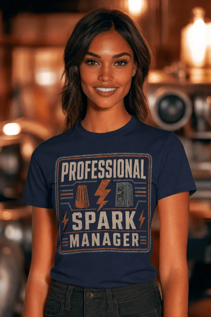 Professional Spark Manager T-Shirt – Electrician Gift Tee