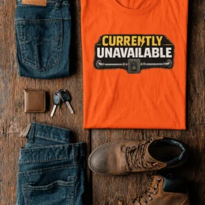 Electrician T-Shirt — "Currently Unavailable" Funny Vintage Tradesman Tee - Image 27