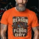 Plumber T‑Shirt – "I'm the Reason Your Floor Is Dry" Vintage Plumbing Tee — orange — Model Plumber T‑Shirt – "I'm the Reason Your Floor Is Dry" Vintage Plumbing Tee — orange t-shirt, model photo | Pressure Tested Co
