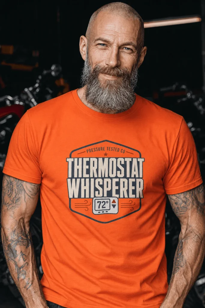 Thermostat Whisperer T‑Shirt — Funny HVAC Technician Tee (72 Design)