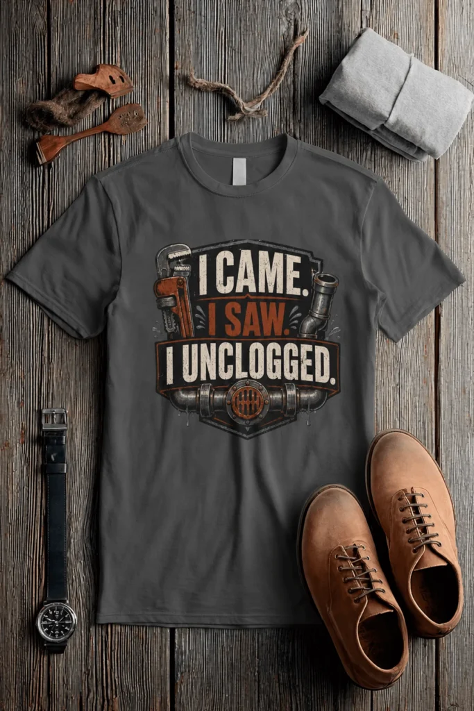 I Came. I Saw. I Unclogged. Plumber T-Shirt