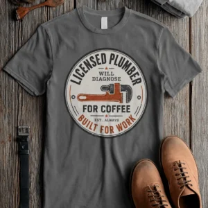 Licensed Plumber Will Diagnose For Coffee, Plumber Shirt, Gift for Plumber - Image 13