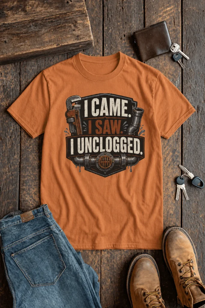 I Came. I Saw. I Unclogged. Plumber T-Shirt