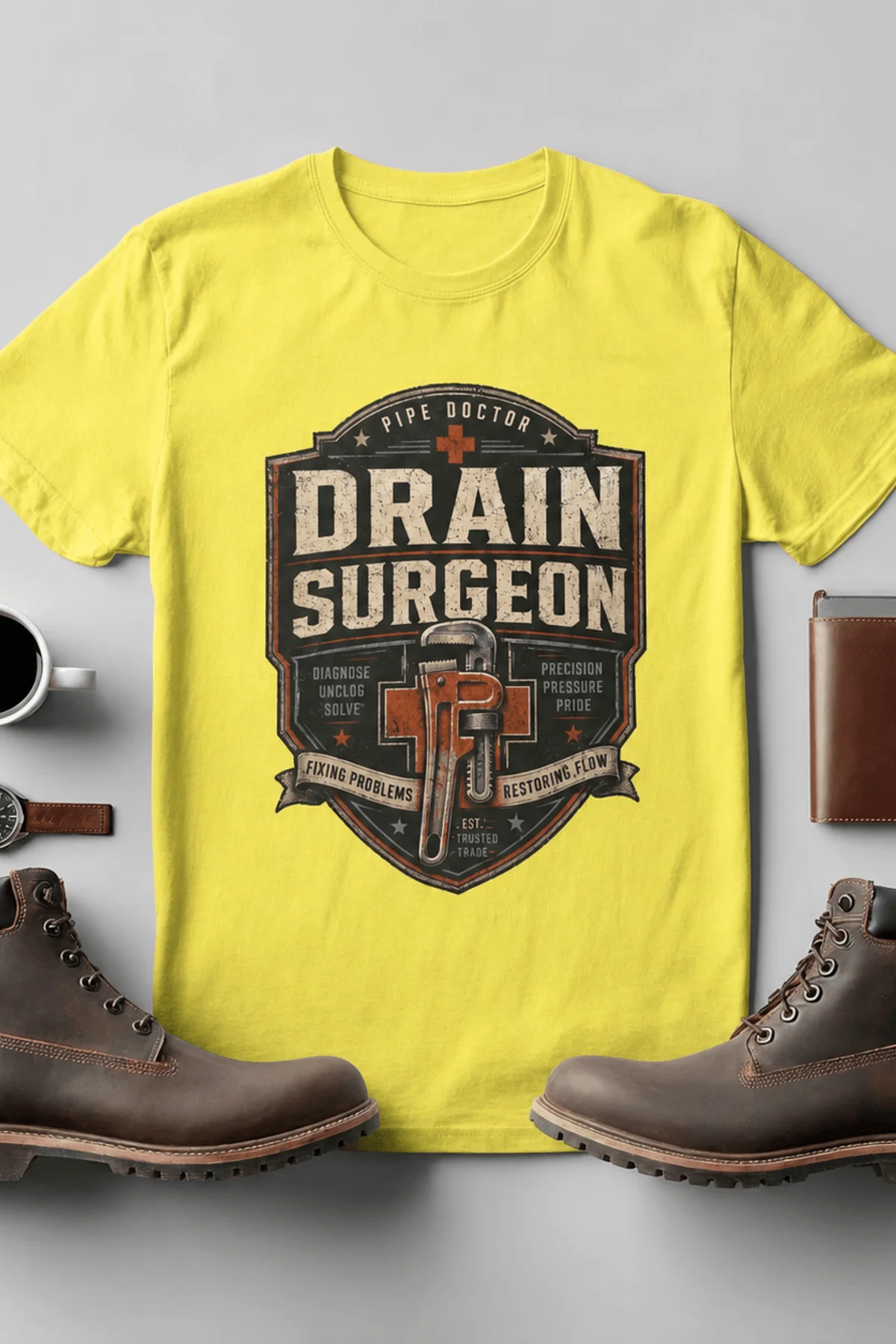 yellow-flatlay Drain Surgeon
