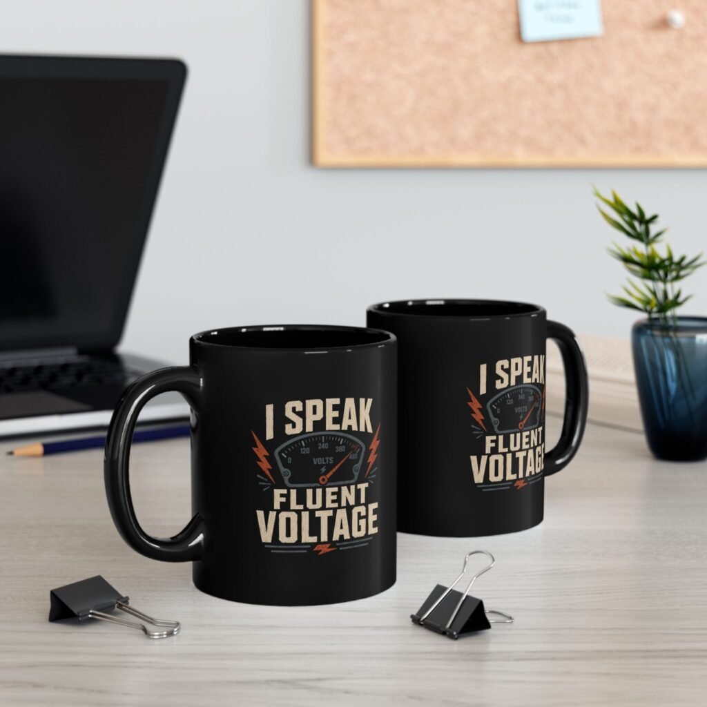 I Speak Fluent Voltage Mug – Electrician Coffee Cup (11oz/15oz)