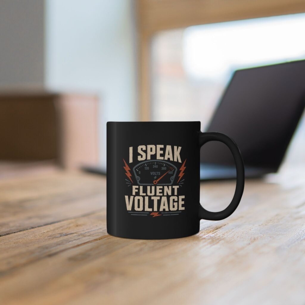 I Speak Fluent Voltage Mug – Electrician Coffee Cup (11oz/15oz)
