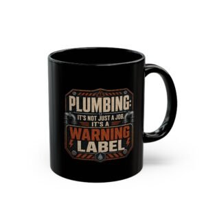 Plumbing Warning Label Mug — Funny Plumber Coffee Cup (11oz / 15oz) - Image 11