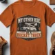 Bucket Truck T-Shirt - “My Other Ride Is A Bucket Truck” Utility Crew/Electrician Tee — autumn t-shirt, flat-lay product photo | Pressure Tested Co